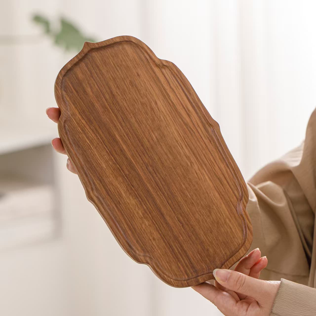 Chinese Wenge Wood Tea Tray Set Home Solid Wood Dry Brewing Tea Tray Storage Wooden Tea Table Snack Plate