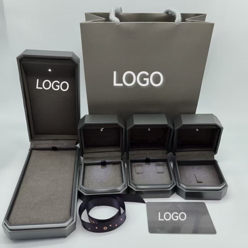 Messijia LED Lighted Jewelry Box, Necklace Ring Earring Display Case, Floating Box