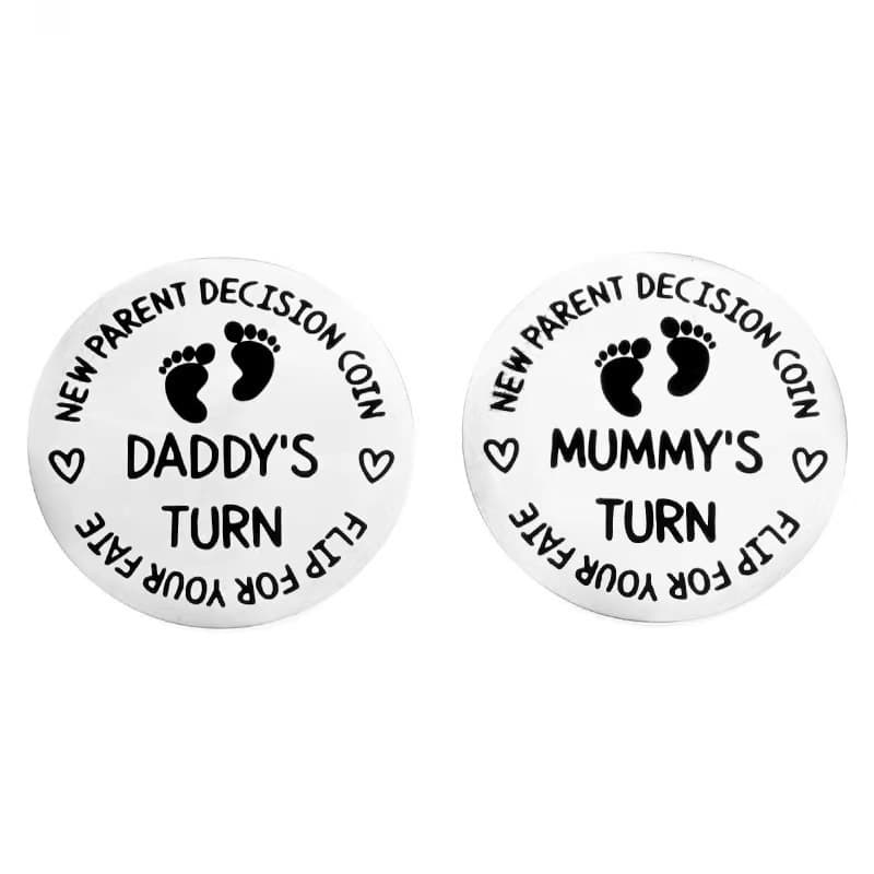 Amazon Hot Sale Newborn Baby Parents Decision Coin Mom and Dad Decision Coin Commemorative Coin Birthday Gift