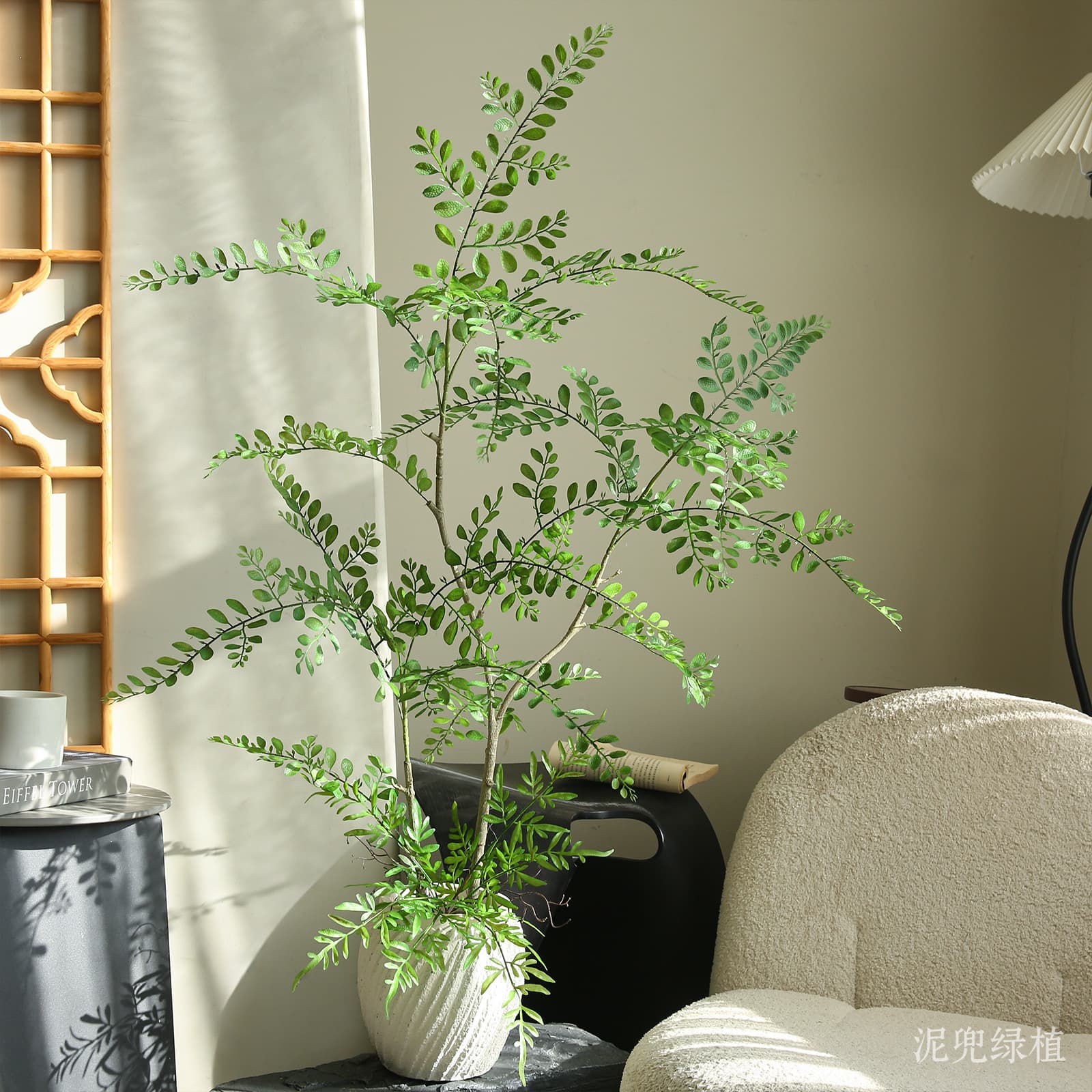 Artificial Nine Mile Plant Premium Large Floor Potted Plant Zen Style for Home Office Decoration