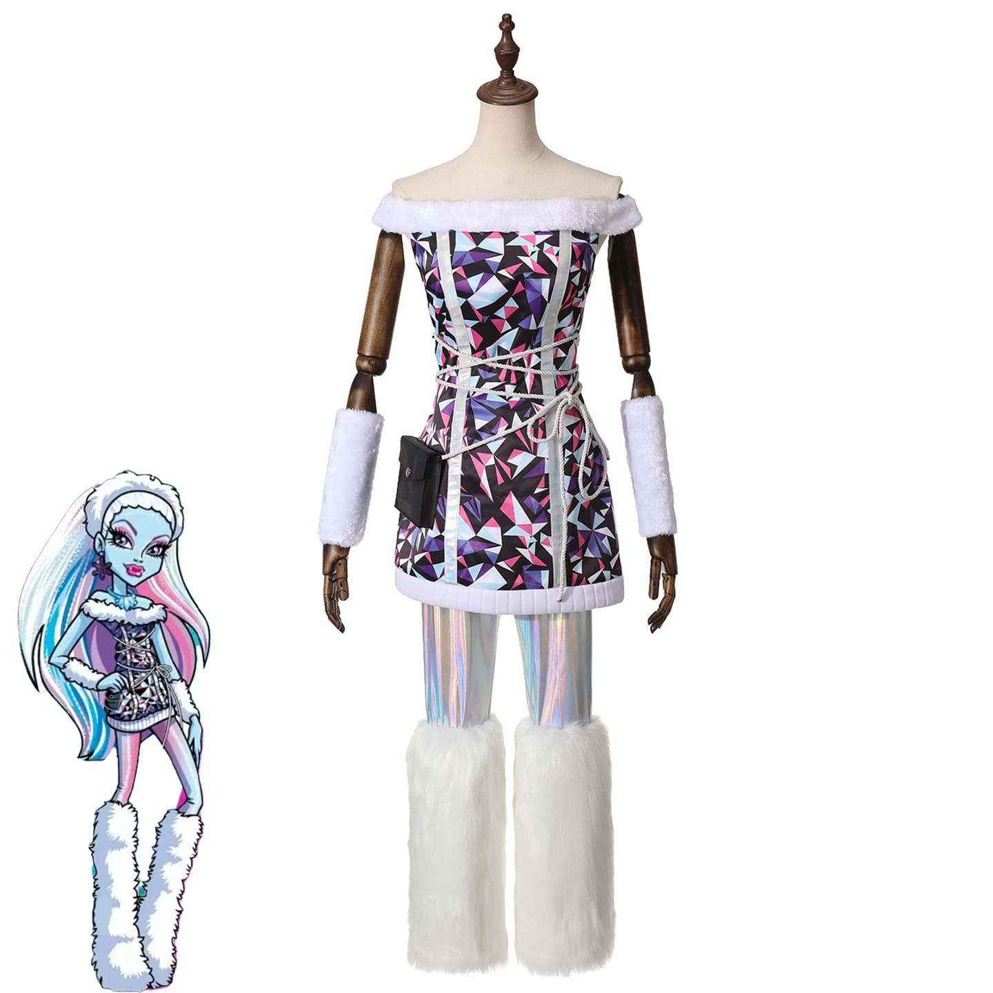 Monster High Cosplay Abbey Bominable Costume Snow Girl Anime Costume