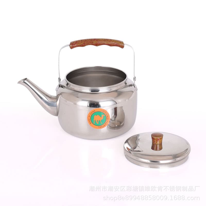 201 Stainless Steel Household Lily Kettle, Old-style Boiling Kettle for Gas and Electric Induction Cookers, Restaurant Teapot