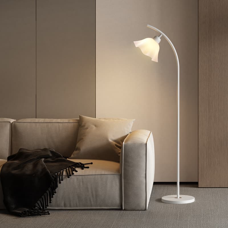 Cream-style Floor Lamp, Decorative Light for Living Room Next to Sofa, Bedroom Nightstand Light, Study Room Standing Lamp, Petal Ambient Light