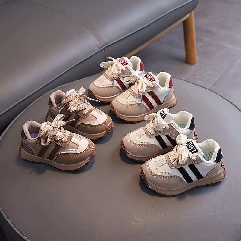 Children's Spring/Autumn New Style Baby Shoes, Soft Sole Toddler Sneakers for Boys and Girls, Running Sports Shoes, Agassi Style