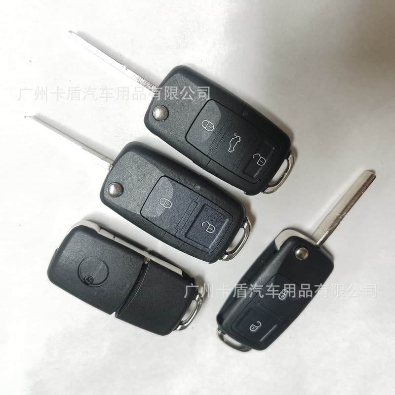 Suitable for Volkswagen B5 Passat Lavida Bora Sagitar Tiguan folding key shell replacement shell with embryo and seat