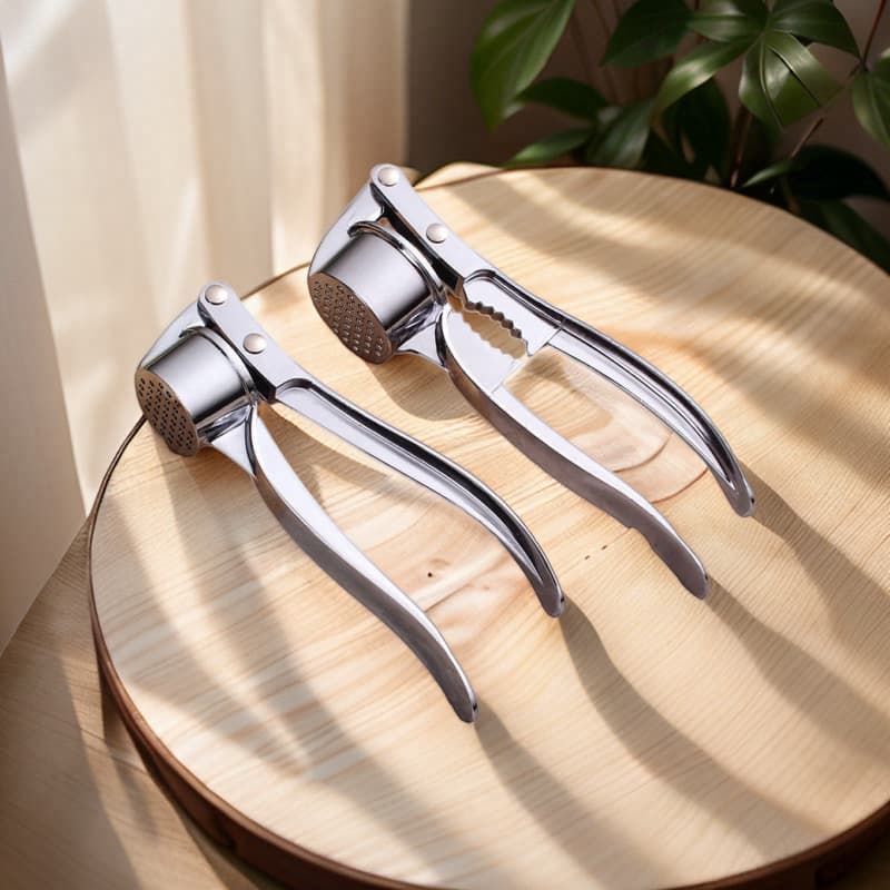 Large Garlic Press for Home Use, Manual Garlic Mincer, Kitchen Tool for Garlic Paste