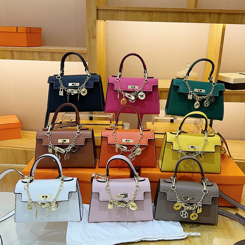 2025 Fashion Classic Kelly Handbag Premium Texture Stylish Small Square Shoulder Bag New Versatile Crossbody Bag