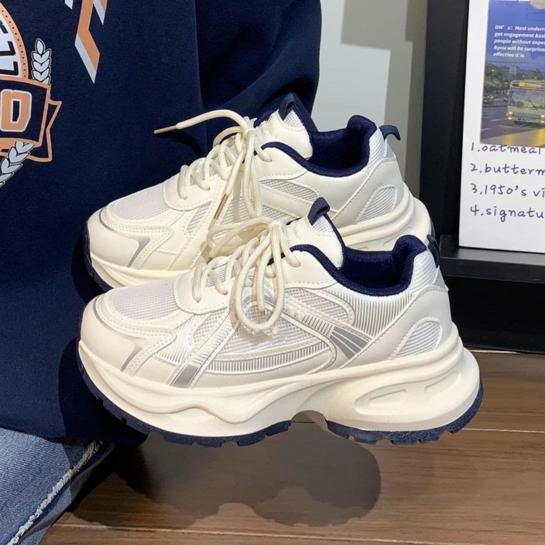Women's Sneakers 2025 Fall/Winter New Arrivals, Summer-Inspired Student White Shoes, Versatile Chunky Dad Sneakers