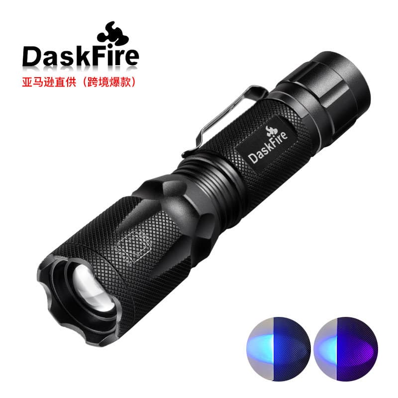 UV 365nm and 395nm Dual Purple Light 2-in-1 Telescopic Flashlight for Pet Urine Dry Stains, Scorpions Product 28