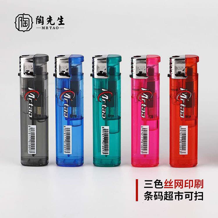 Mr. Tao 318 Open Flame Electronic Lighter Wholesale Creative Mr. Tao 318 Solid Color Disposable Lighter