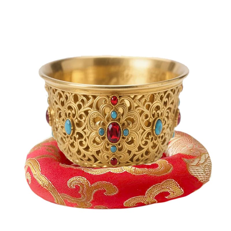 Nepalese Singing Bowl Cushion, Hand-sewn Yoga Meditation Bowl Mat, Singing Bowl Base, Zen Home Decor