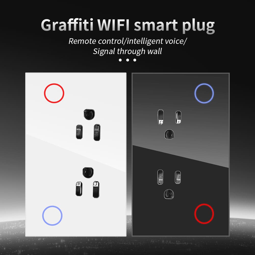 ZIGBEE smart wall socket American standard power plug socket 15A power consumption touch switch wireless remote