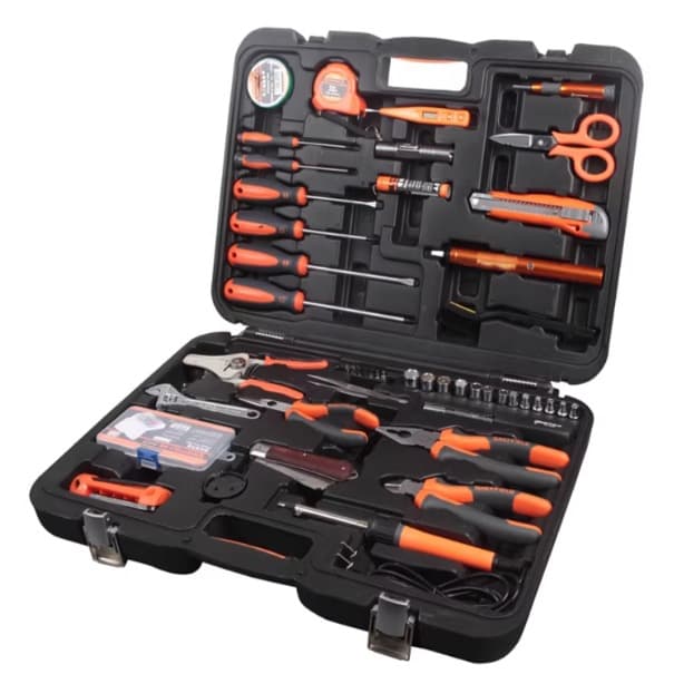 Steel Shield SHEFFIELD S010057 Electronics Professional 57-Piece Hardware Tool Kit with Pliers, Screwdrivers, and Tape Measure