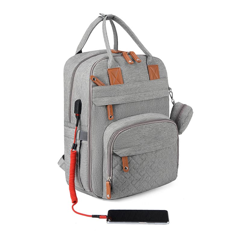 Factory Wholesale Multifunctional USB Charging Trolley Mummy Bag with Wet and Dry Separation, Waterproof