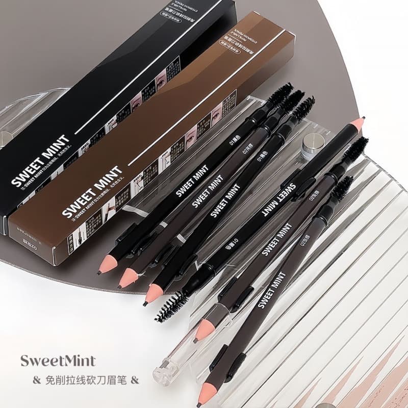 SWEET MINT No-Sharpen Pull-Line Machete Eyebrow Pencil Waterproof Smudge-Proof Wild Brow 3D Long-Lasting Non-Fading Eyebrow Pencil