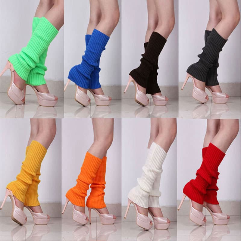 Women's warm wool socks, winter solid color adult leg warmers, wholesale Korean style knitted socks, autumn and winter colorful socks