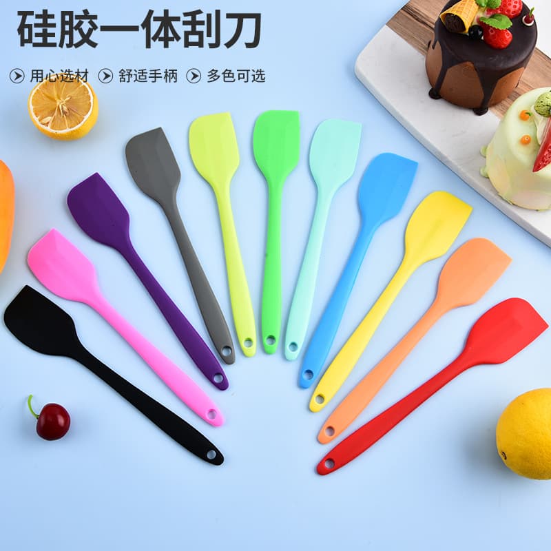Baking Tools Butter Spatula All-In-One Solid Color Cake Spatula Large Silicone Spatula