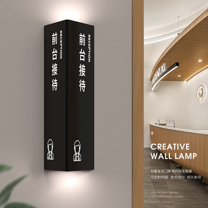 Double-Sided Illuminated Department Sign Dental Hospital Door Plate Doctor Office Sign Tooth Clinic Room Identification Sign