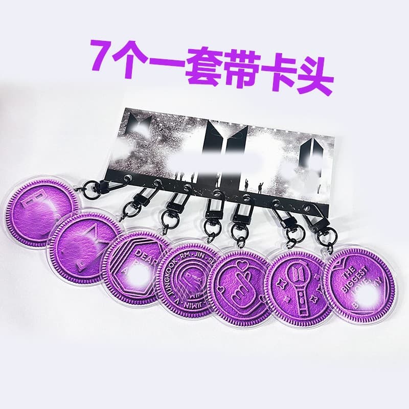 BTS OREO Cookies Collaboration Acrylic Purple Keychain JK V Set Pendant