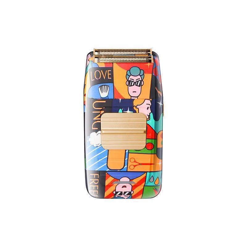 Kemei KM-1102H Electric Shaver with Personalized Graffiti Design, Trendy Men's Shaver for Cross-Border E-commerce