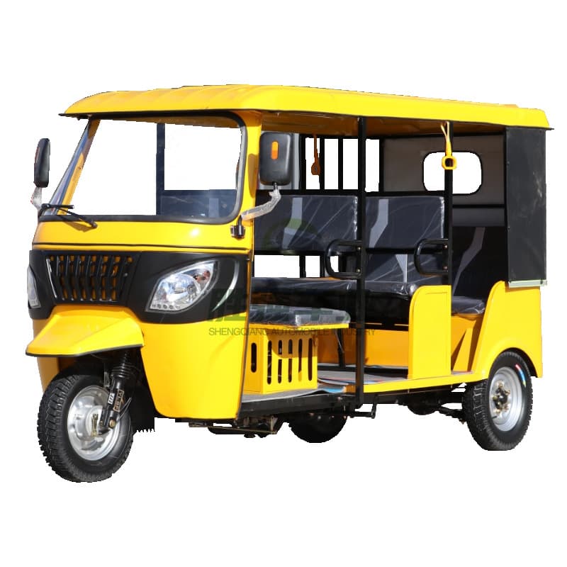 Africa Tuktuk 9-Passenger 200CC Water-Cooled Engine Fuel-Powered Passenger Tricycle Tuktuk