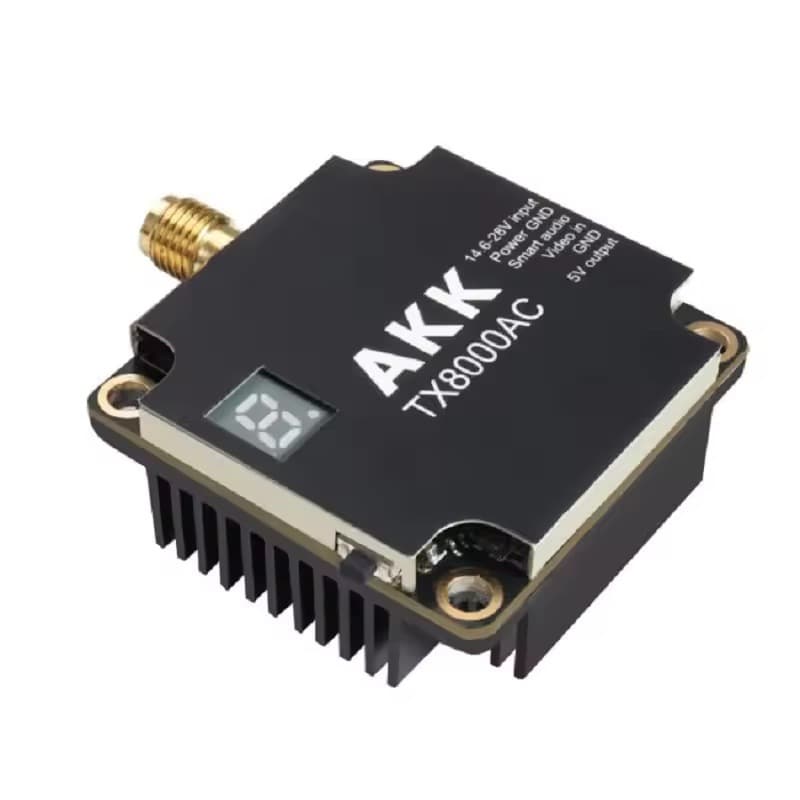 Akk 8W FPV VTX TX8000AC Flying Machine Image Transmission 5.8G 8000mW Unmanned Transmitter 96CH
