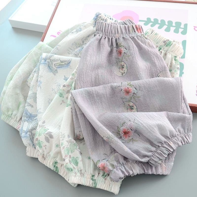 Girls' Anti-Mosquito Pants New Summer Trousers for Toddlers and Kids Thin Girls Baby Summer Outerwear Long Pants