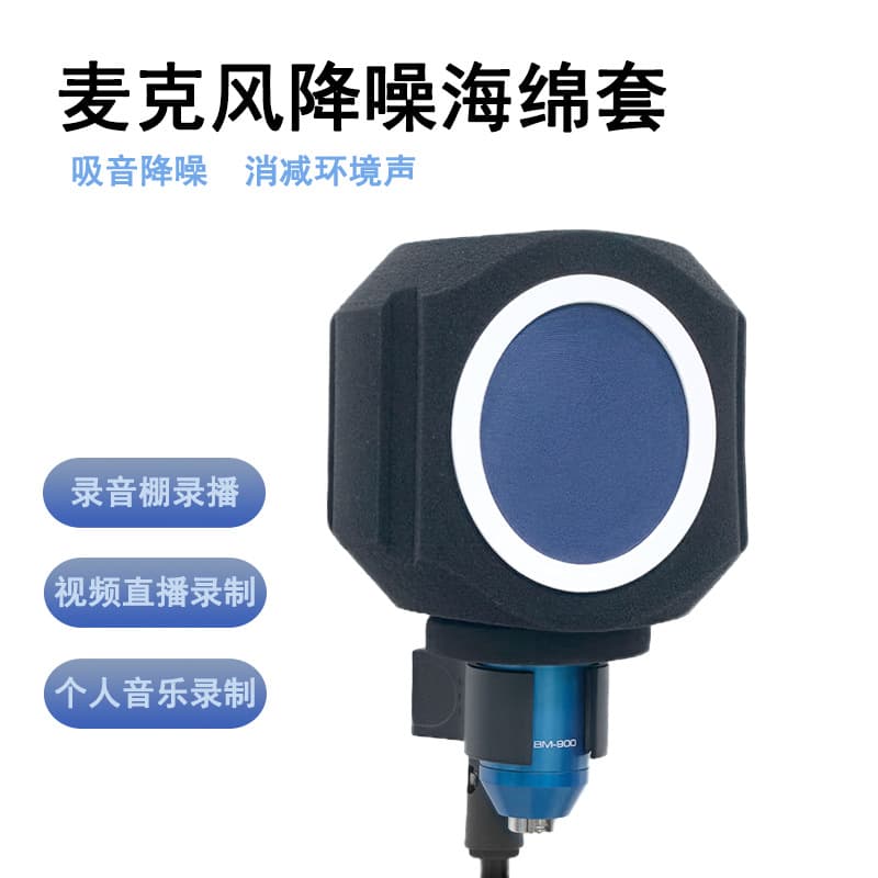 New Live Streaming Recording K-Song Equipment Microphone Isolation Cover Windproof Noise Reduction Condenser Microphone Pop Filter Sound Absorption Cover