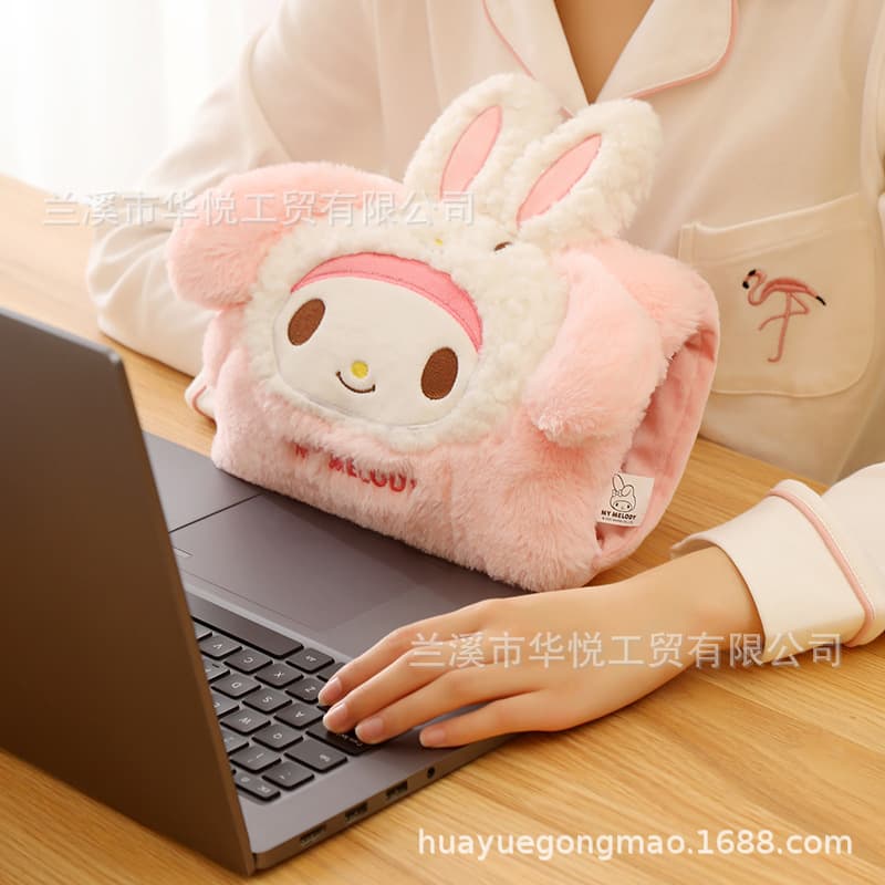 Sanrio Charging Hot Water Bag Cute Plush Cartoon Warm Water Bottle Explosion-Proof Temperature Control Washable Hand Warmer Wholesale