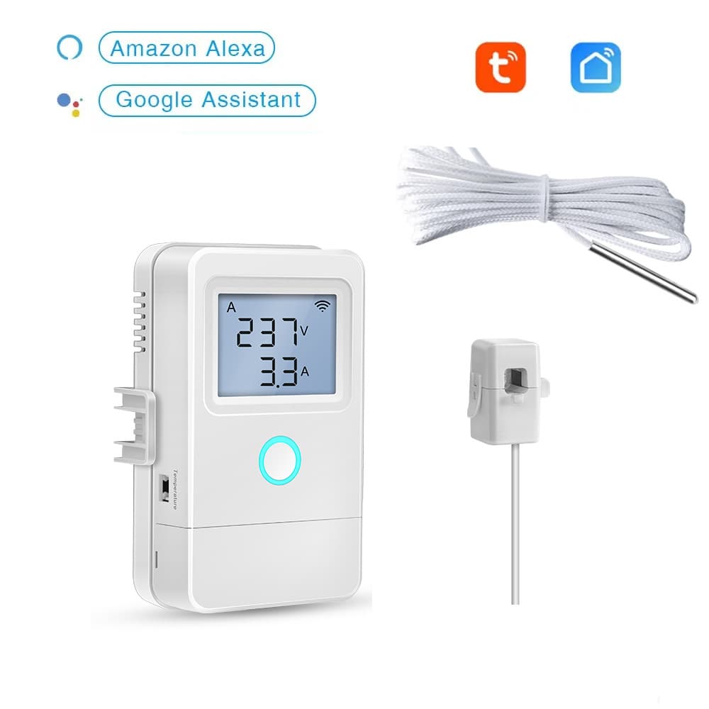 Tuya Smart WiFi Current Transformer Bidirectional Measurement Solar Statistics 15A On/Off Temperature Monitoring