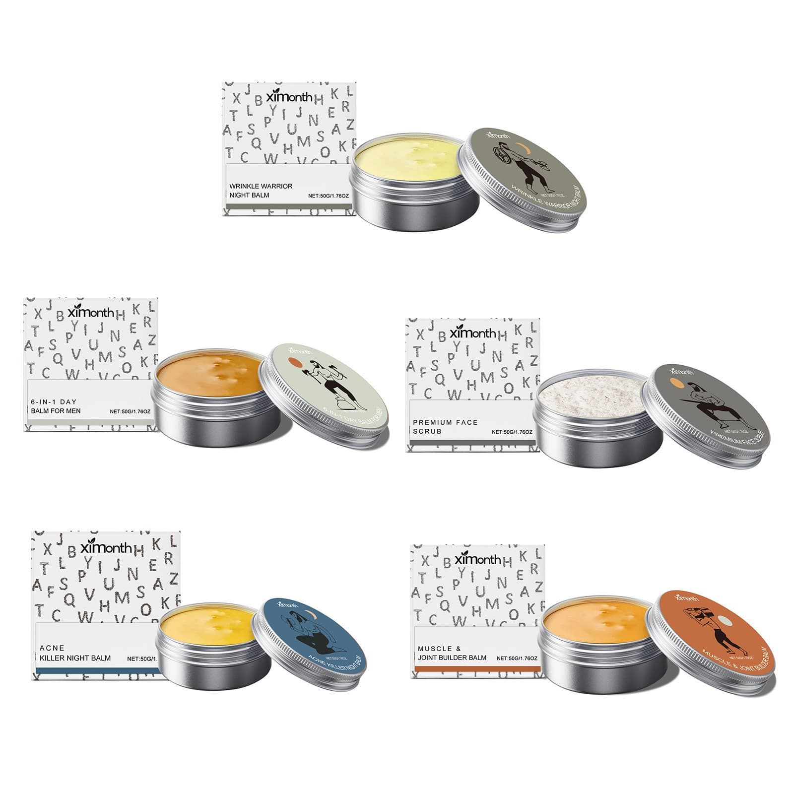XIMONTH Facial and Body Care Series Moisturizing, Smoothing and Rejuvenating Daily Care Joint Massage
