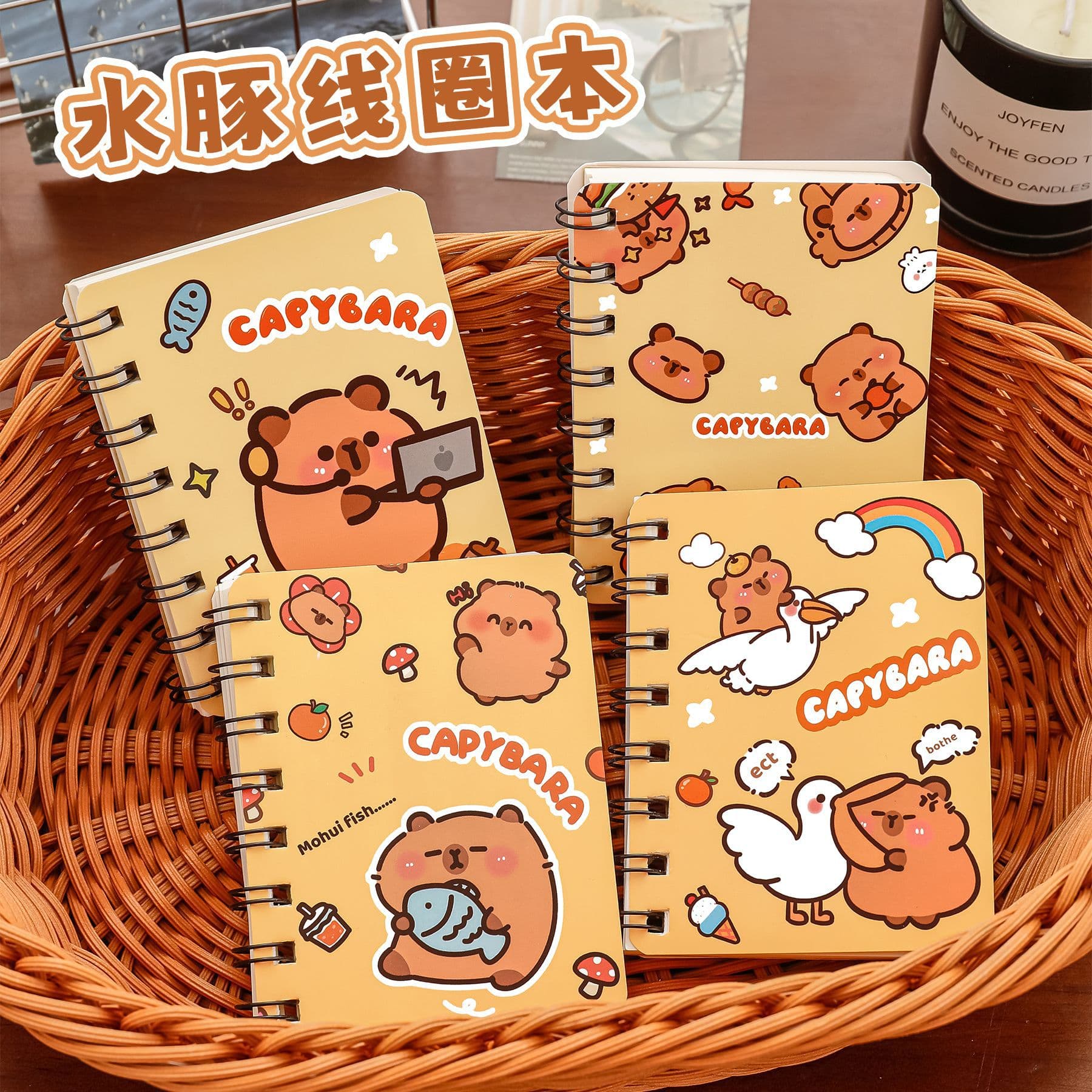 Cute Capybara Rollover Coil Book Student High Color A7 Pocket Notebook Kabibala Notebook