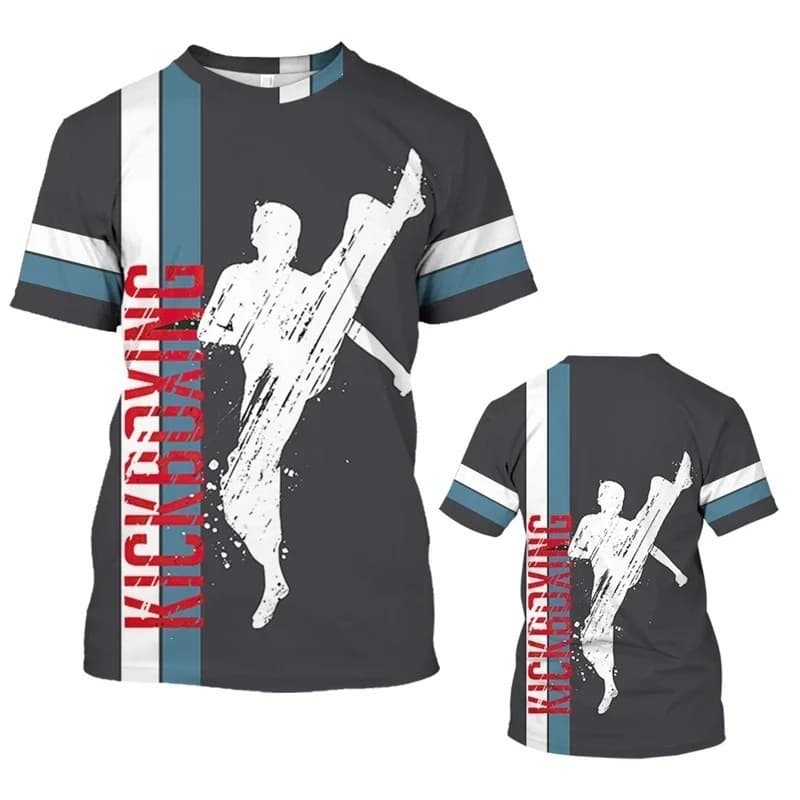 2026 New Muay Thai Men's T-Shirt 3D Digital Print Boxing Short Sleeve T-Shirt Men's Top Factory Direct