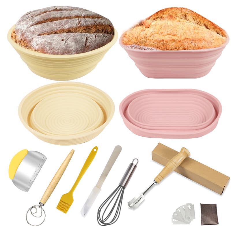 Amazon Silicone Bread Fermentation Basket Foldable Silicone Fermentation Basket Set European Bread Fermentation Basket Bread Fermentation Basket