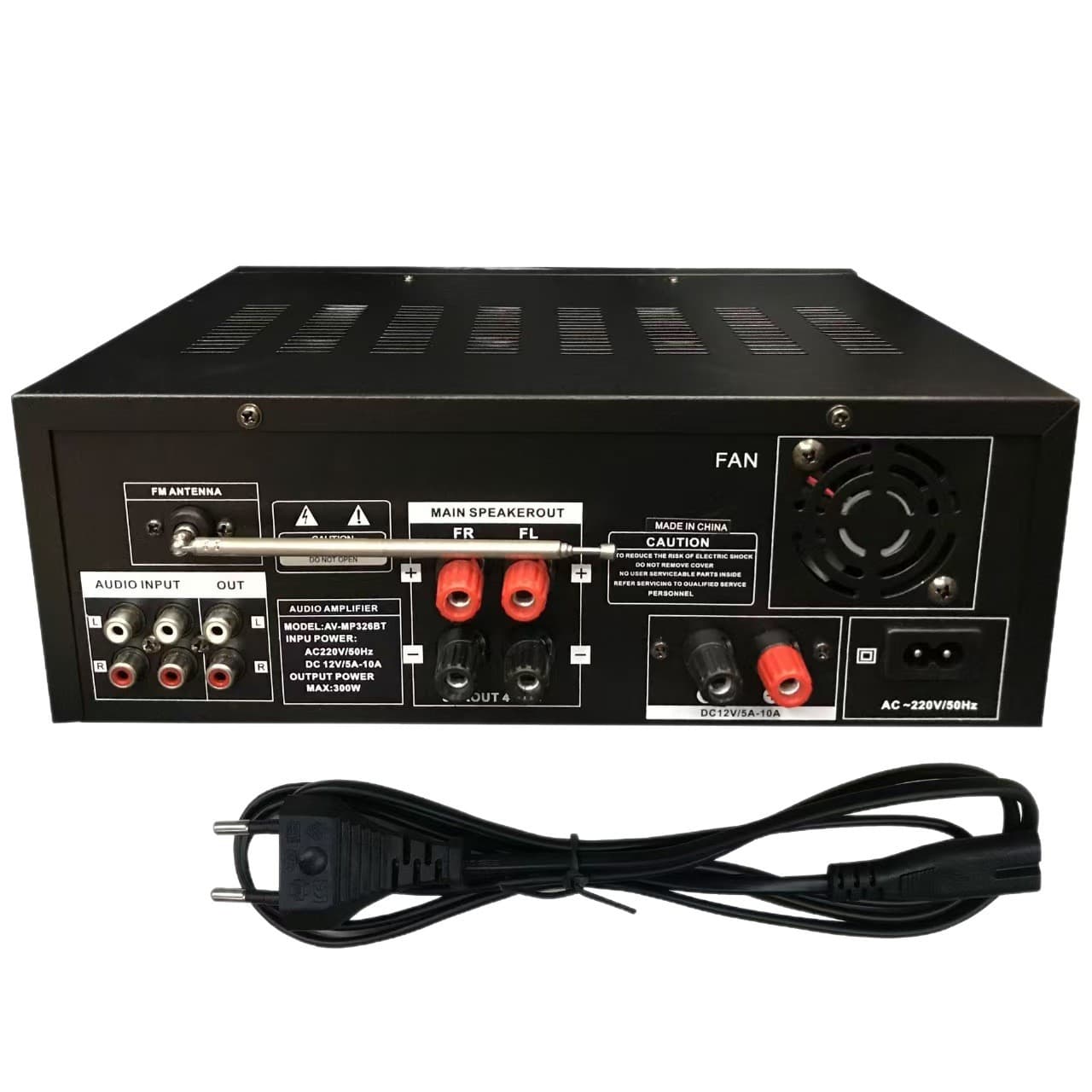 AV-MP326BT Bluetooth Amplifier High Power EQ Equalizer 12V Square Dance FM Outdoor Amplifier