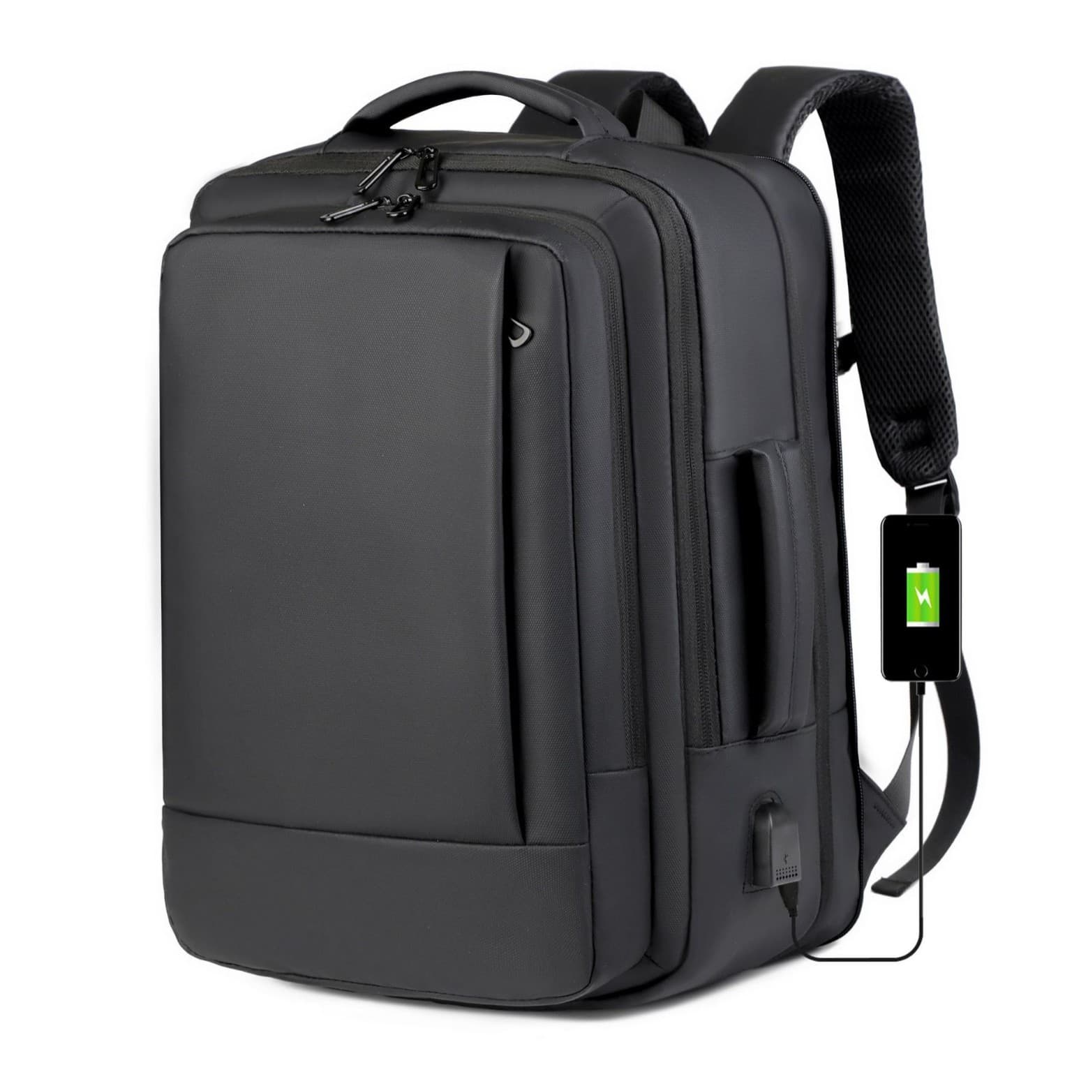2025 New Cross-Border Business Men's College Student Expandable Travel Laptop Backpack Multi-Function Charging Bag