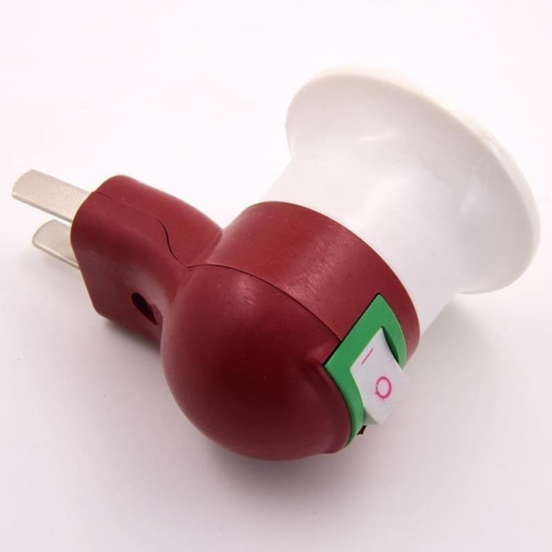 E27 Socket with Switch Wall Plug-in Screw Base Spiral Socket with Plug LED Energy-Saving Lamp, Portable Socket Factory