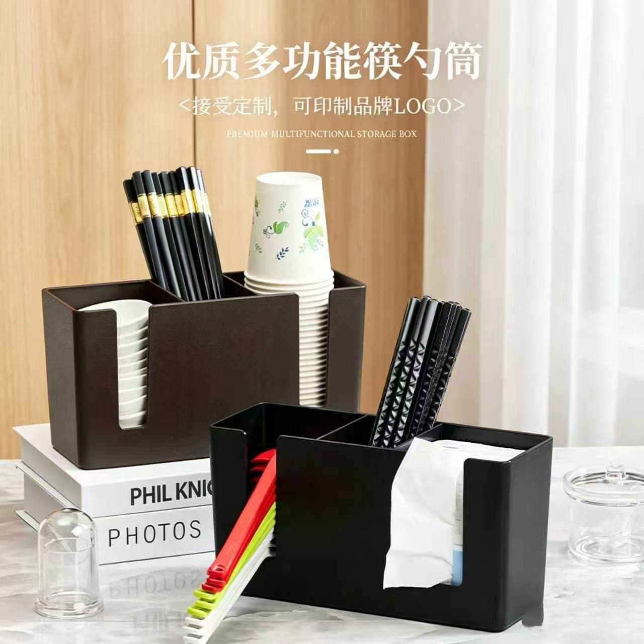 Commercial Chopstick Holder, Serving Chopsticks and Spoon Holder, Napkin and Condiment Organizer Box, Restaurant Chopstick Cage, Chopstick Bucket