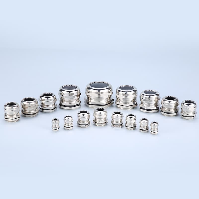 Cable Waterproof Connector Metal Connector Brass Nickel-Plated Gland Cable Head Distribution Gland Non-Standard Customization