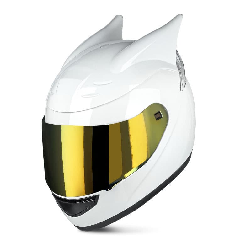 Motorcycle Helmet Dragon Horn Unisex Riding Full Face Helmet Electric Scooter Helmet In Stock