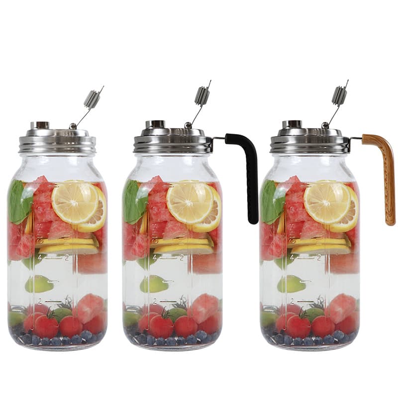 Amazon bestseller 304 stainless steel handle lid for cold brew coffee pot, Mason jar lid with FCM certification