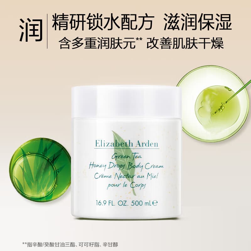 Elizabeth Arden Original Imported Green Tea Honey Drops Body Cream Moisturizing Lotion