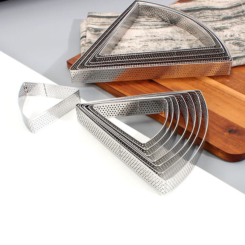 Spot 430 stainless steel fan-shaped tower ring French punched tart ring mousse ring rice cake ring baking cake mold
