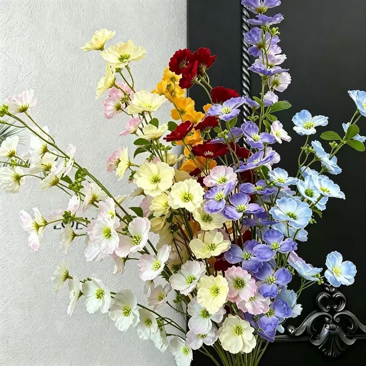 Tall Begonia Artificial Flowers for Wedding, Wedding Hall Fake Flowers Road Guide Floor Row Arrangement, Home Decorative Artificial Flowers