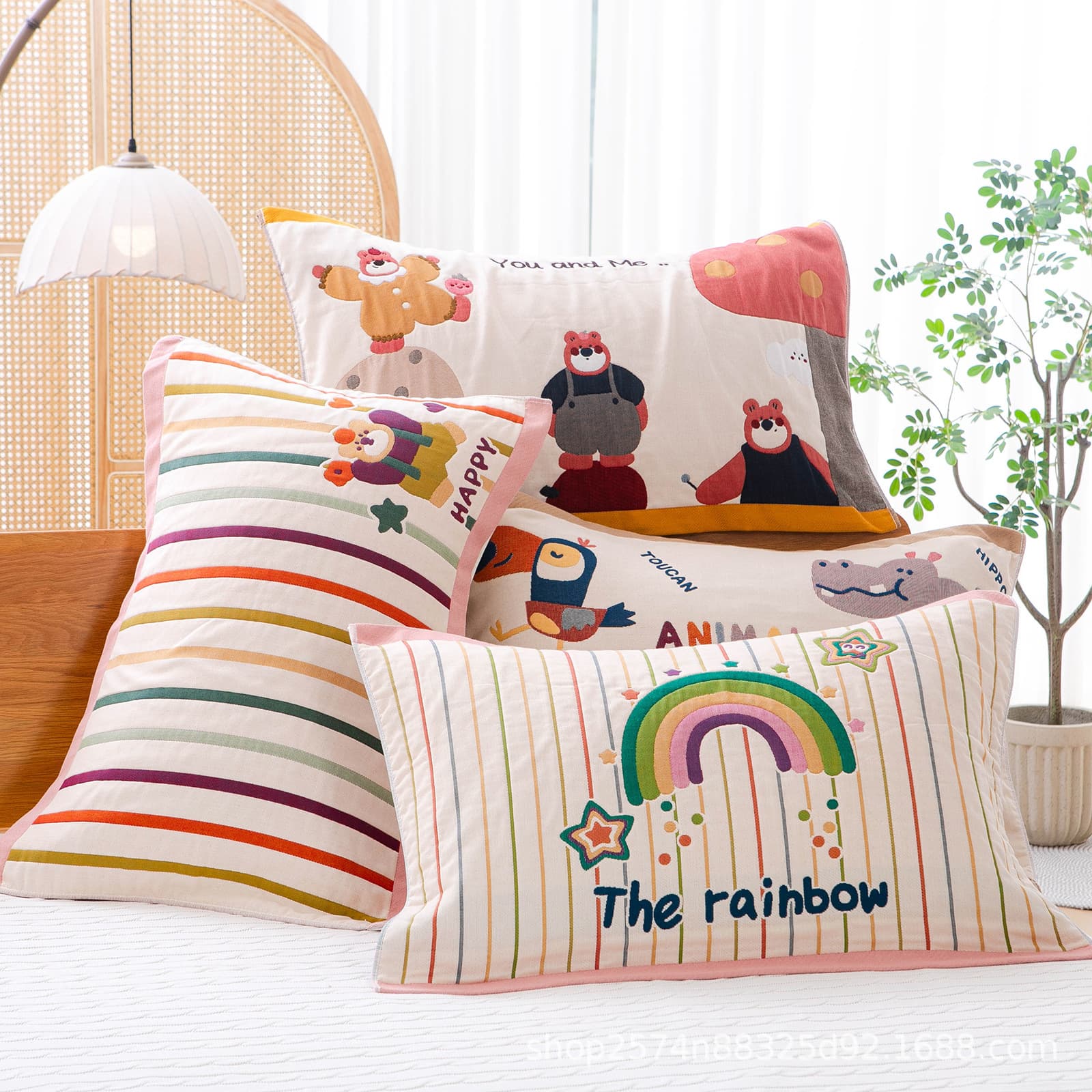 8-layer gauze pillow cover pure cotton high-end household all-cotton couple single Korean style couple adult pillow pad