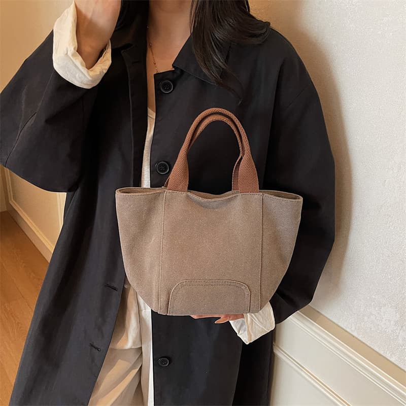 New Style Canvas Office Worker Japanese Canvas Bag Thickened Handbag Lightweight Handbag Fashion Tote Cloth Bag