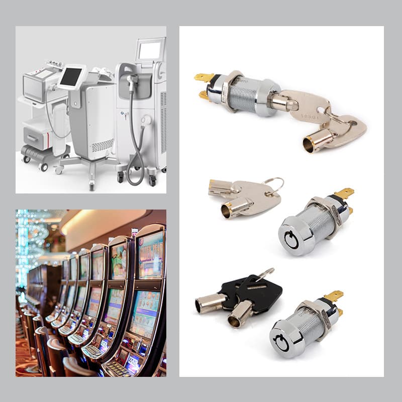Wholesale JK210 Self-Resetting Electric Control Lock Electric Vehicle Lock Security Inspection Equipment Game Machine Key Switch Power Lock