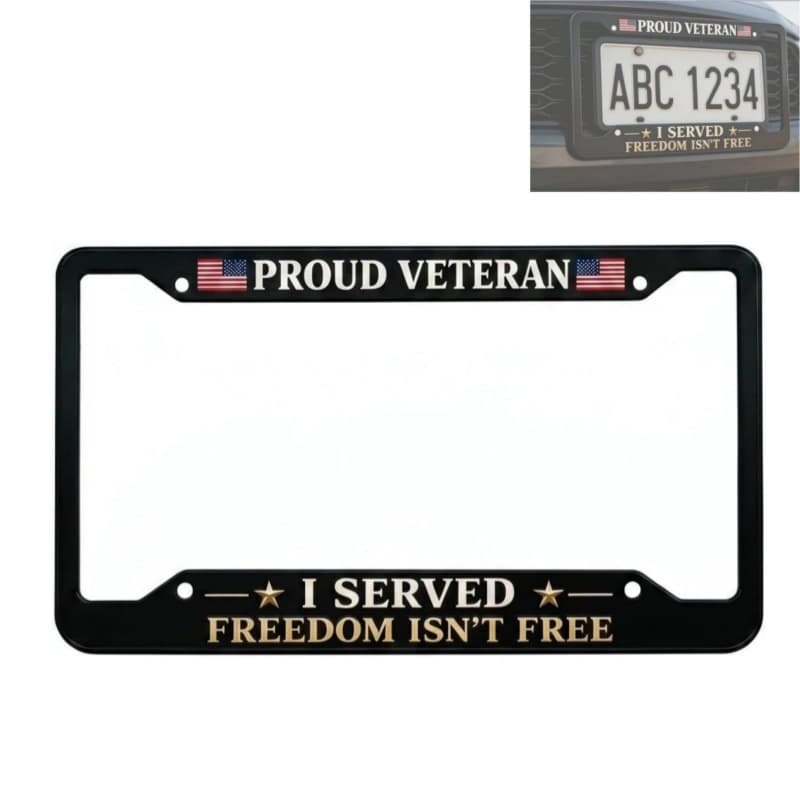 Cross-border New Proud Veteran License Plate Frame