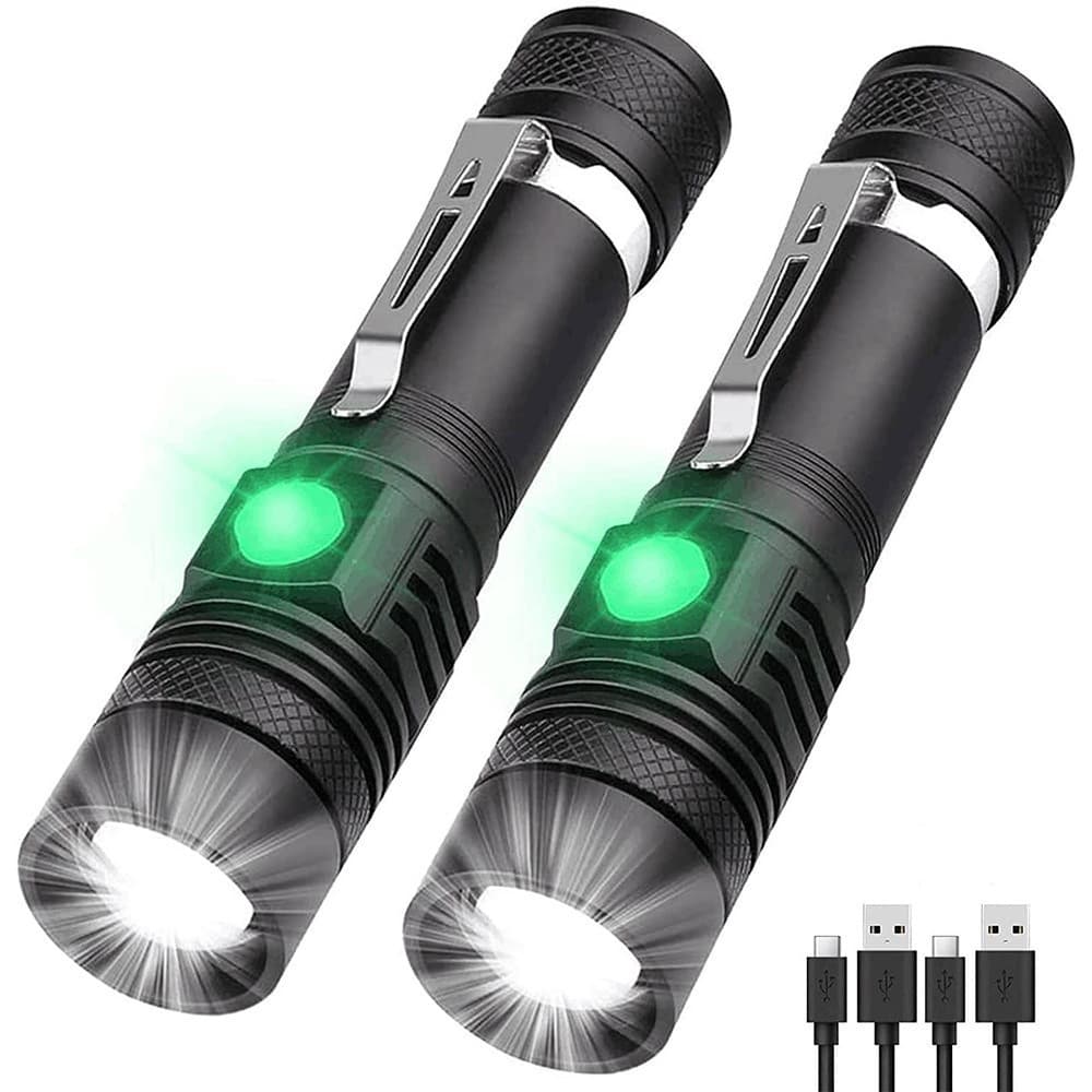 New USB rechargeable flashlight T6 zoom long-range high-lumen mini LED portable lamp decorative lighting flashlight