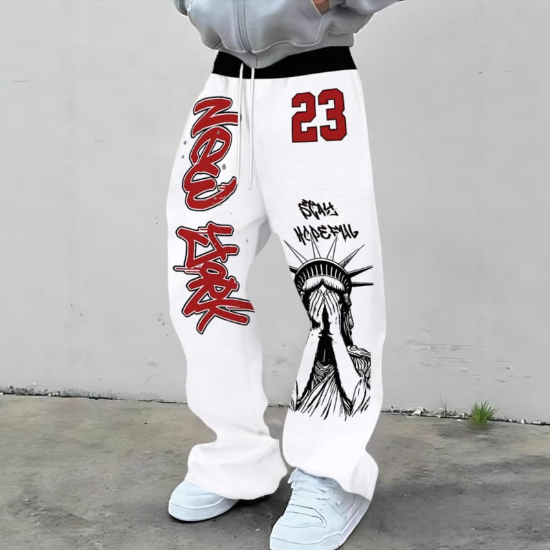 Cross-border Hot Trend Unisex Loose Wide-leg Pants Casual Y2K Wide-leg Pants Streetwear Men's Long Pants Popular Straight-leg